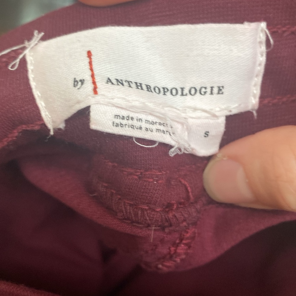 GOODBYE  🌻 anthropology courdaroy burgundy cargo joggers - Picture 4 of 11